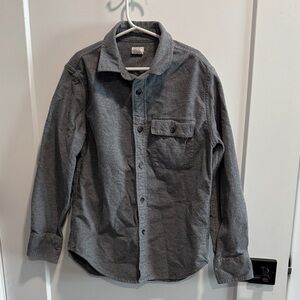 Crewcuts Charcoal Casual Button-Down Shirt With Leather Elbow Patches Size 10